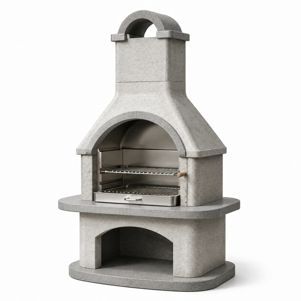 Beton Grillkamin mit Edelstahl Rost