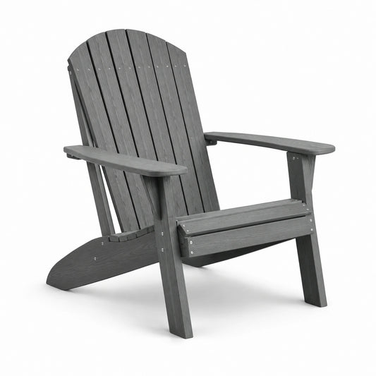 Adirondackstuhl aus Holzverbundstoff Grau 60 x 85 x 90 cm