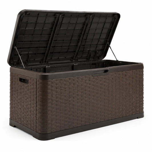Gartenbox Polypropylen Wasserdicht 118x45x60cm Braun